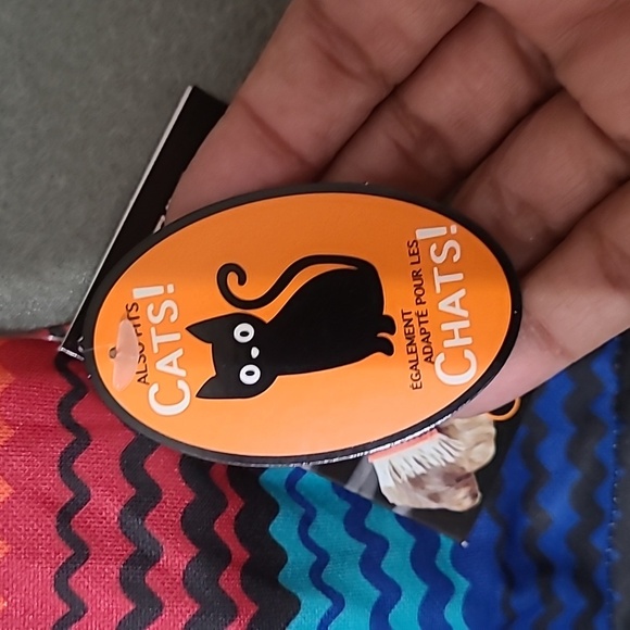 PARTY DOG - Colorful Dog Hat & Poncho with Fringe  Costume - Size XS/S - NEW - Picture 2 of 4